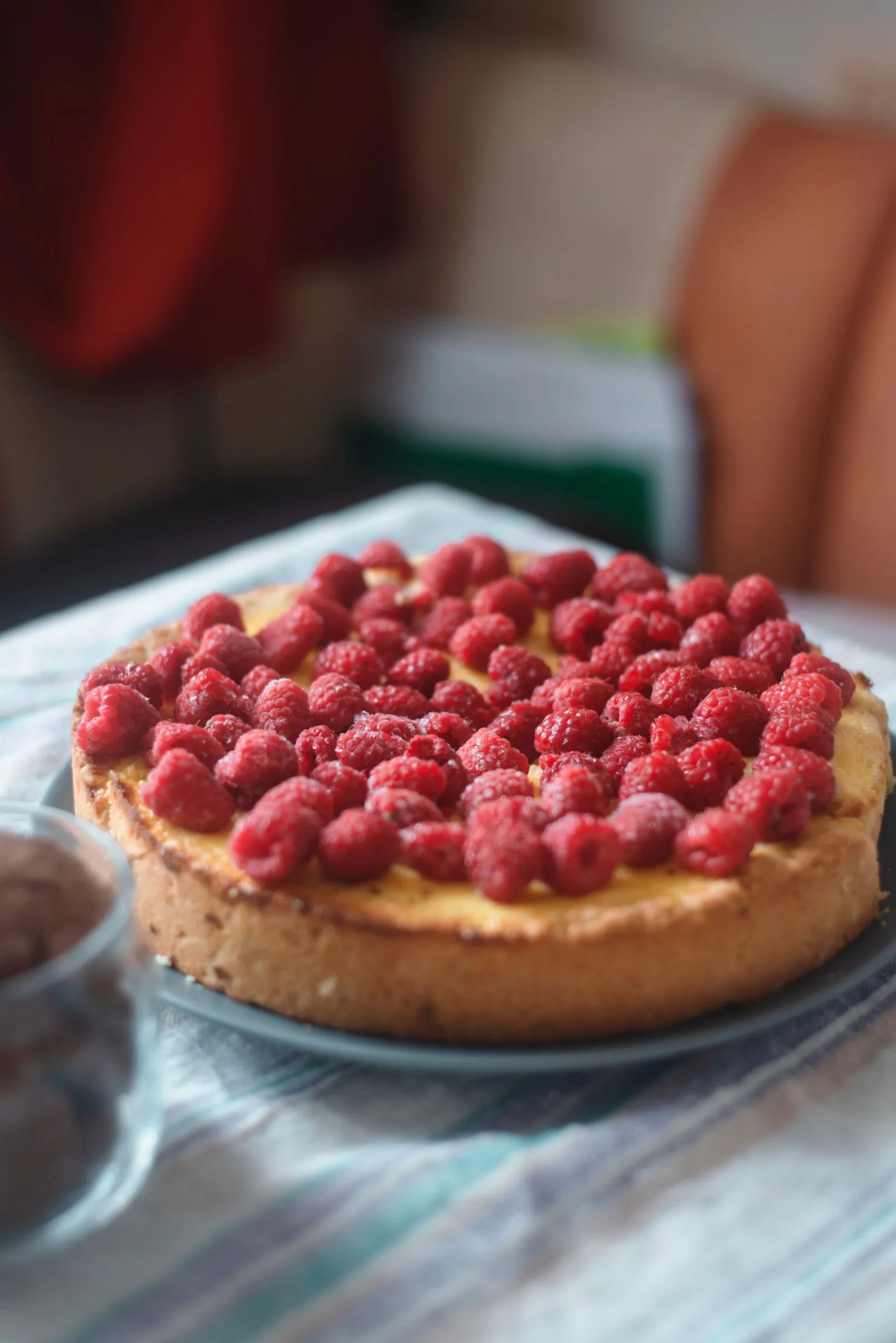 Taze ahududulu cheesecake